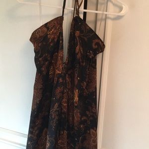 Silk like (polyester) hippy dress